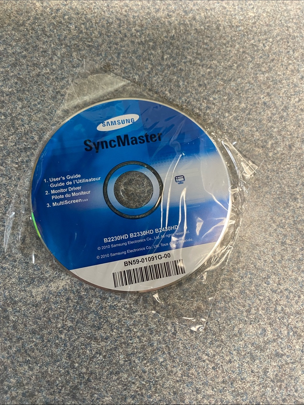 Samsung SyncMaster Blue Software & User Guide CD